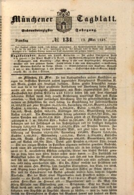 Münchener Tagblatt Samstag 13. Mai 1848
