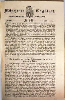 Münchener Tagblatt Dienstag 18. Juli 1848