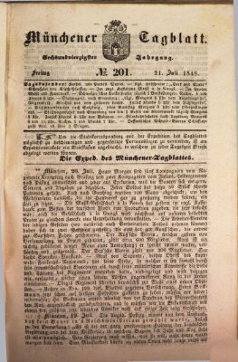 Münchener Tagblatt Freitag 21. Juli 1848