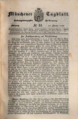 Münchener Tagblatt Mittwoch 31. Januar 1849
