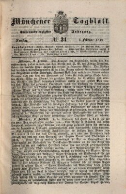 Münchener Tagblatt Samstag 3. Februar 1849