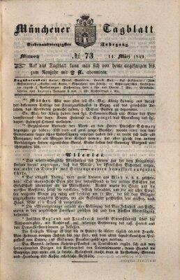 Münchener Tagblatt Mittwoch 14. März 1849