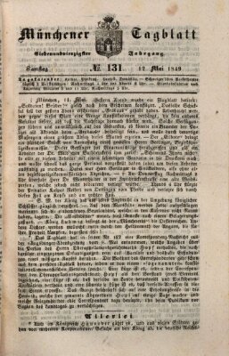 Münchener Tagblatt Samstag 12. Mai 1849