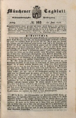 Münchener Tagblatt Freitag 15. Juni 1849