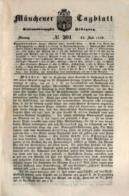 Münchener Tagblatt Montag 23. Juli 1849