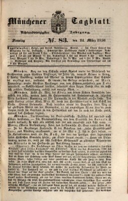 Münchener Tagblatt Sonntag 24. März 1850