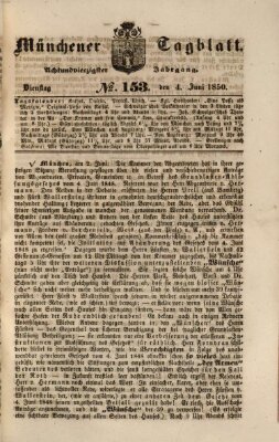 Münchener Tagblatt Dienstag 4. Juni 1850