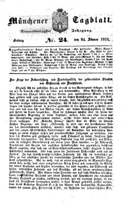 Münchener Tagblatt Freitag 24. Januar 1851