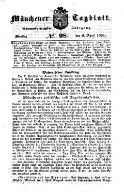 Münchener Tagblatt Dienstag 8. April 1851