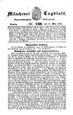 Münchener Tagblatt Samstag 17. Mai 1851