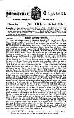 Münchener Tagblatt Donnerstag 12. Juni 1851