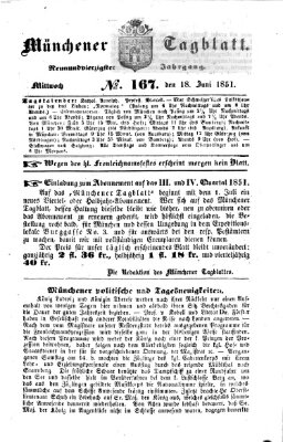 Münchener Tagblatt Mittwoch 18. Juni 1851