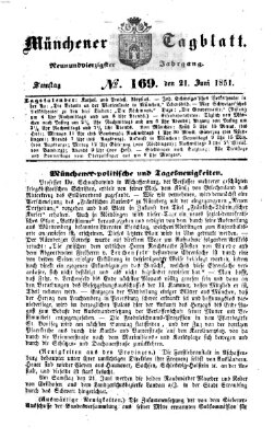 Münchener Tagblatt Samstag 21. Juni 1851