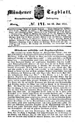 Münchener Tagblatt Montag 23. Juni 1851