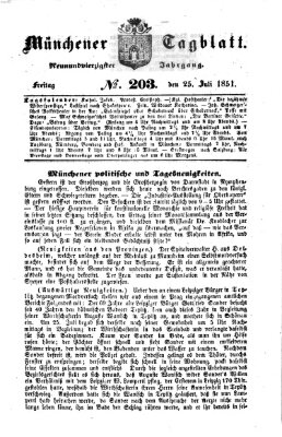 Münchener Tagblatt Freitag 25. Juli 1851