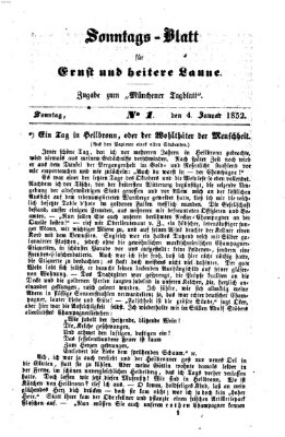 Münchener Tagblatt für Stadt und Land (Münchener Tagblatt) Sonntag 4. Januar 1852