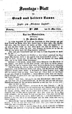 Münchener Tagblatt für Stadt und Land (Münchener Tagblatt) Sonntag 16. Mai 1852