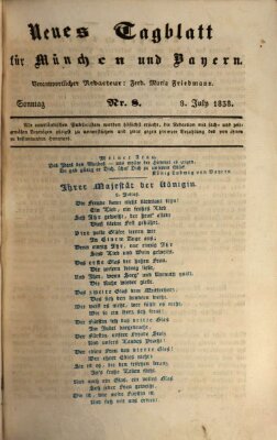 Neues Tagblatt für München und Bayern Sonntag 8. Juli 1838