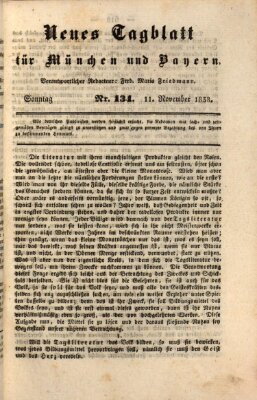 Neues Tagblatt für München und Bayern Sonntag 11. November 1838