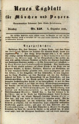 Neues Tagblatt für München und Bayern Dienstag 4. Dezember 1838