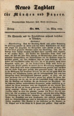 Neues Tagblatt für München und Bayern Freitag 29. März 1839