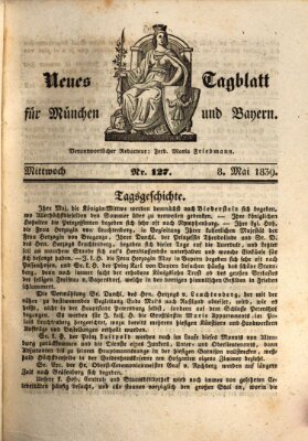 Neues Tagblatt für München und Bayern Mittwoch 8. Mai 1839