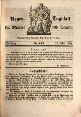 Neues Tagblatt für München und Bayern Montag 27. Mai 1839