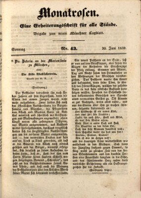 Neues Tagblatt für München und Bayern Sonntag 30. Juni 1839