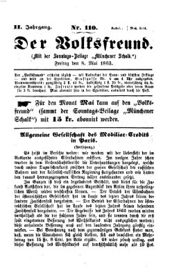 Der Volksfreund Freitag 8. Mai 1863