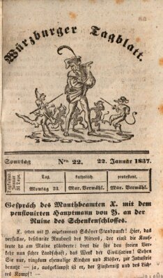 Würzburger Tagblatt Sonntag 22. Januar 1837
