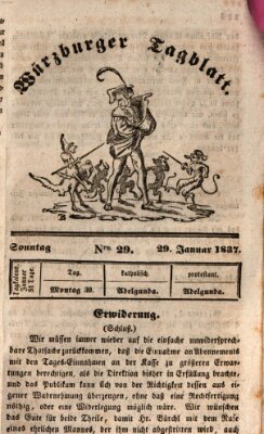 Würzburger Tagblatt Sonntag 29. Januar 1837