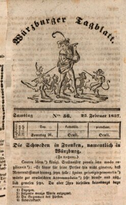 Würzburger Tagblatt Samstag 25. Februar 1837