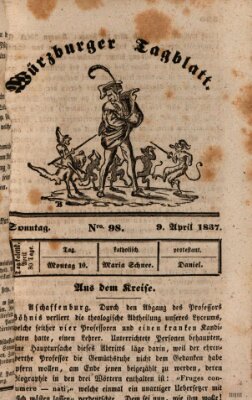 Würzburger Tagblatt Sonntag 9. April 1837