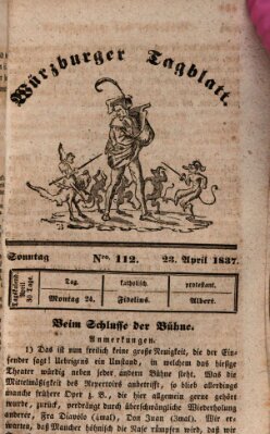 Würzburger Tagblatt Sonntag 23. April 1837