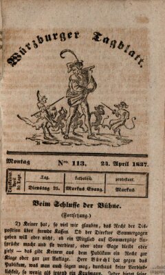Würzburger Tagblatt Montag 24. April 1837