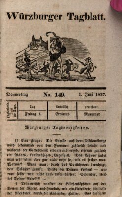 Würzburger Tagblatt Donnerstag 1. Juni 1837