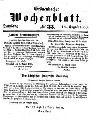 Grönenbacher Wochenblatt