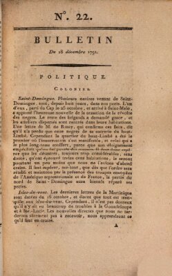 Bulletin Sonntag 18. Dezember 1791