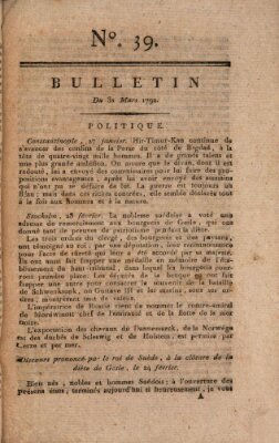 Bulletin Samstag 31. März 1792