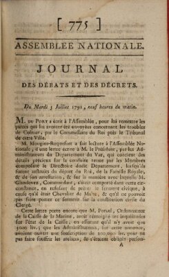 Journal des débats et des décrets Dienstag 5. Juli 1791
