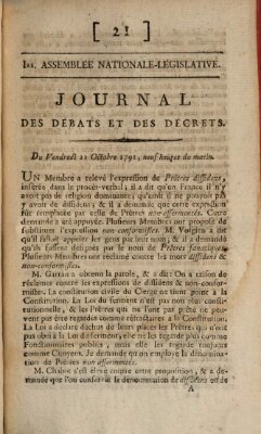 Journal des débats et des décrets Freitag 21. Oktober 1791