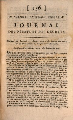 Journal des débats et des décrets Samstag 11. Februar 1792