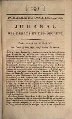 Journal des débats et des décrets Montag 9. April 1792
