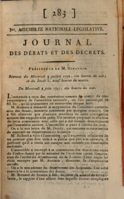 Journal des débats et des décrets Donnerstag 5. Juli 1792