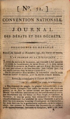 Journal des débats et des décrets Samstag 10. November 1792
