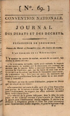 Journal des débats et des décrets Dienstag 27. November 1792