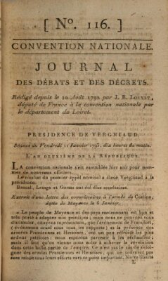 Journal des débats et des décrets Freitag 11. Januar 1793