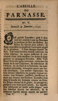 L' Abeille du Parnasse Samstag 29. Januar 1752