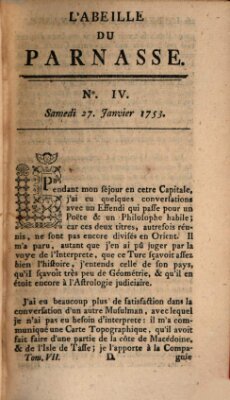 L' Abeille du Parnasse Samstag 27. Januar 1753