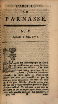 L' Abeille du Parnasse Samstag 8. September 1753